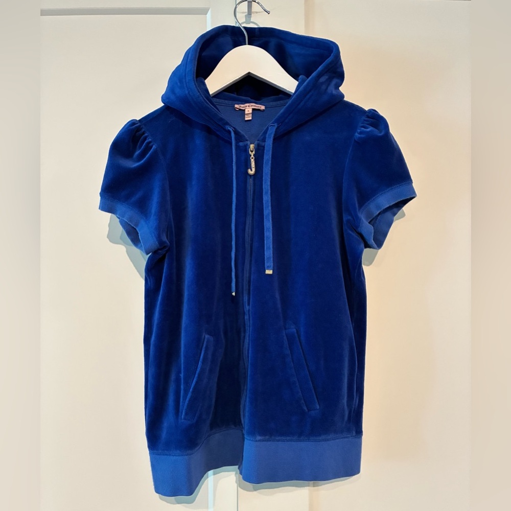 Juicy Couture 💙 L (fits XS) Royal Blue Zip-Up Hoodie